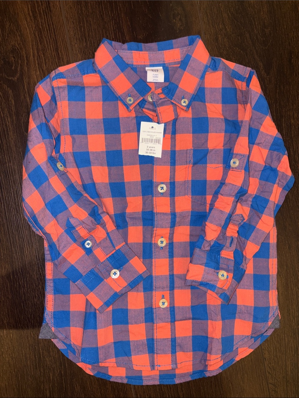 Gap kids button down- 2T- NWT